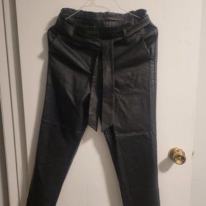 Faux leather pants